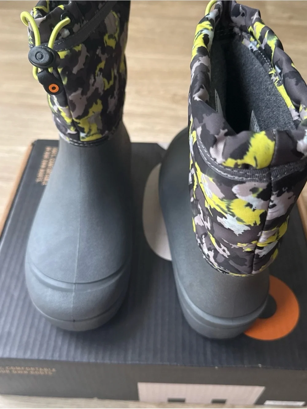 Bogs Snow Shell Boot Camo Kid's Winter Camo-T Grey Green Size Big Kid 6